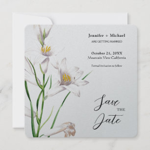 Save The Date Mariage Minimaliste Calligraphie Florale