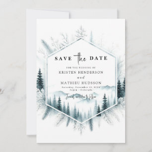 Save The Date Mariage minimaliste de la montagne Romance