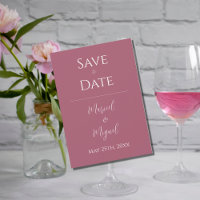 Mariage minimaliste élégant moderne de framboise r