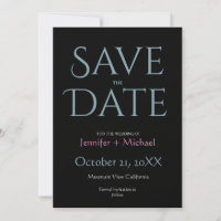 Mariage Minimaliste Moderne Chic Noir