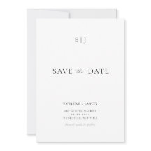 Mariage minimaliste moderne Enregistrer la date In