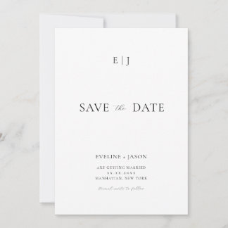 Save The Date Mariage minimaliste moderne Enregistrer la date In