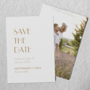 Save The Date Mariage minimaliste or moderne déco