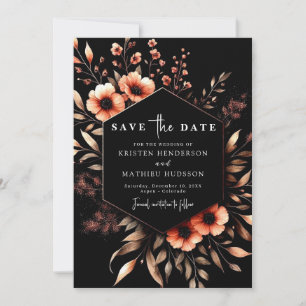 Save The Date Mariage Minimaliste Personnalisé en Terracotta