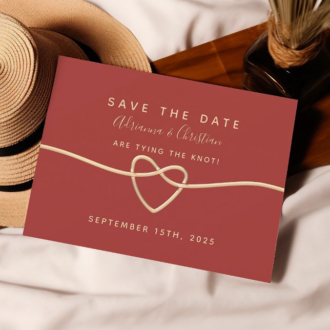 Save The Date Mariage minimaliste rouge (Créateur téléchargé)