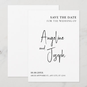 Save The Date Mariage minimaliste simple