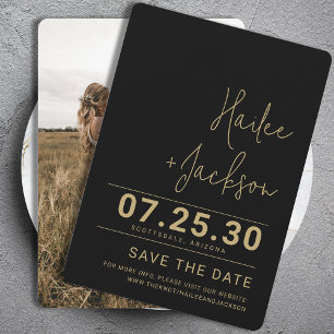 Save The Date Mariage minimaliste Style Nettoyer simple Gras