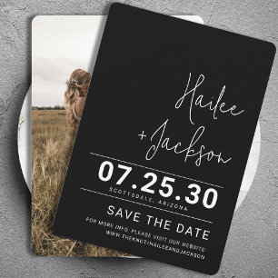 Save The Date Mariage minimaliste Style Nettoyer simple Gras