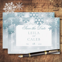 Mariage moderne Dusty Blue Snowflake