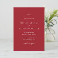 Mariage Moderne Élégant Rouge Rubis
