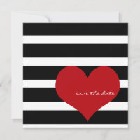 Mariage moderne Enregistrer la date Black White Re