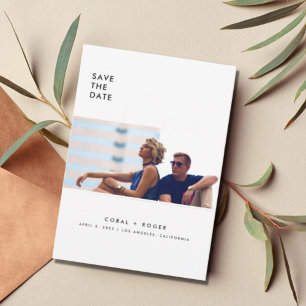 Save The Date Mariage Moderne et Propre de Ville Enregistrer la
