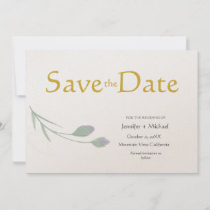 Save The Date Mariage Moderne Minimaliste Écriture Calligraphiqu