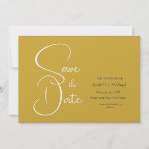 Save The Date Mariage Moderne Minimaliste Écriture Calligraphiqu
