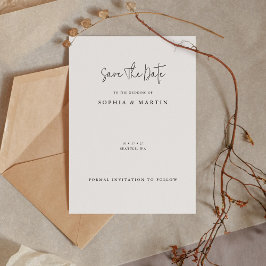 Save The Date Mariage Moderne Minimaliste Enregistrer la Date