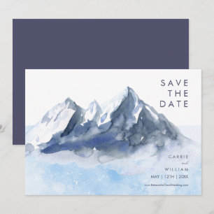 Save The Date Mariage Moderne Montagne Hivernale