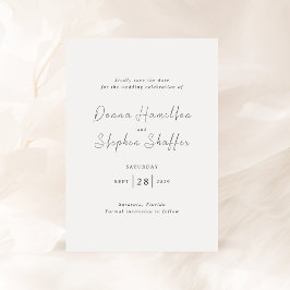 Save The Date Mariage moderne noir et blanc propre