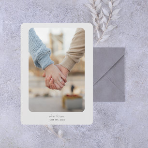 Save The Date Mariage moderne RÉSERVEZ LA DATE Argent léger