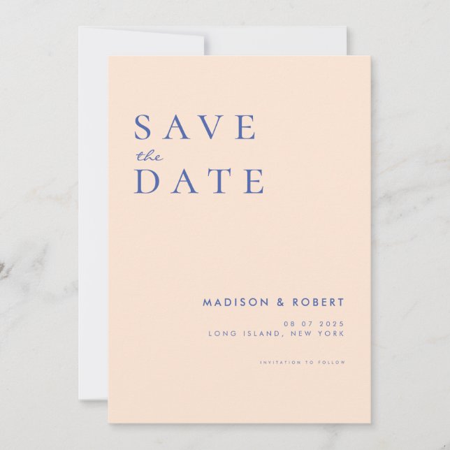 Save The Date Mariage moderne simple Enregistrer la date (Devant)
