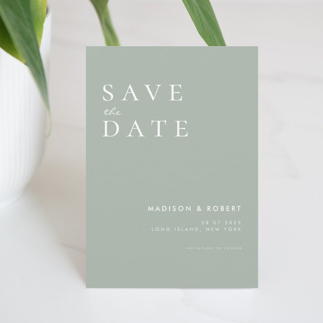 Save The Date Mariage moderne simple Enregistrer la date (Créateur téléchargé)