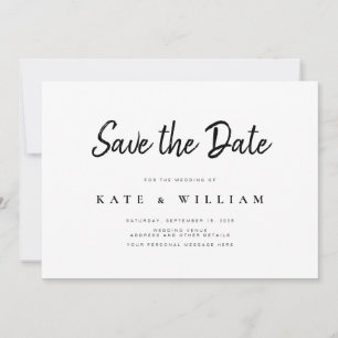 Save The Date Mariage moderne simple Enregistrer la date Invitat