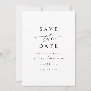 Save The Date Mariage moderne simple et élégant
