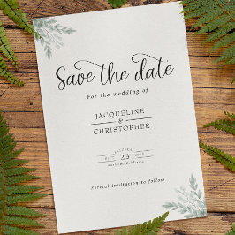Save The Date Mariage Monogram Eucalyptus Enregistrer La Date