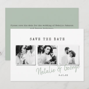 Save The Date Mariage multiphoto moderne minimaliste élégant