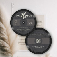 Mariage musicien Enregistrer la date Vinyl QR Code