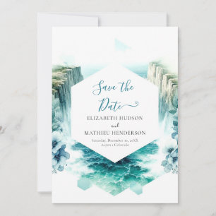 Save The Date Mariage Nautique Bleu Romantique