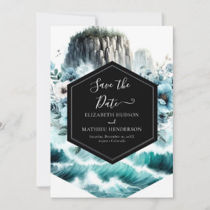 Save The Date Mariage nautique Blue Cliff