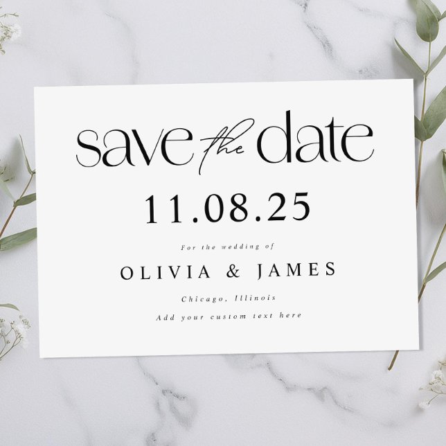 Save The Date Mariage non photo minimal moderne (Créateur téléchargé)