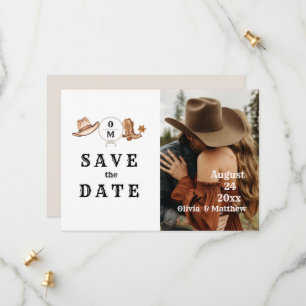 Save The Date Mariage occidental bohème 