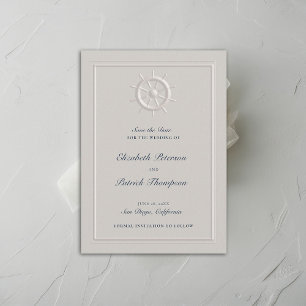 Save The Date Mariage officiel de Helm Ivory de bateau nautique 