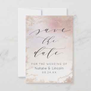 Save The Date Mariage Or Rose Ombre Blush Rose Froid