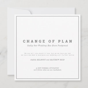 Save The Date Mariage ou changement de régime reporté