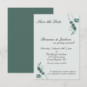 Save The Date Mariage Pastel Sage Green Eucalyptus