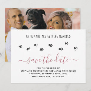 Save The Date Mariage personnalisé de mes humains Photo de maria