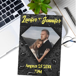 Save The Date Mariage Personnalisé Moderne Élégant Diamant Doré