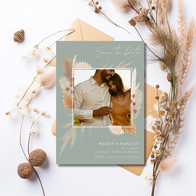 Save The Date Mariage photo automne (Fall Autumn Outdoor Wedding Photo Save The Date)