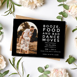 Save The Date Mariage photo Black White Modern Arch