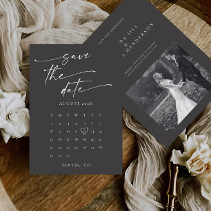Save The Date MARIAGE photo BLAIRE Modern Calligraphy Script