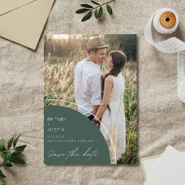 Save The Date Mariage photo Boho Green Two