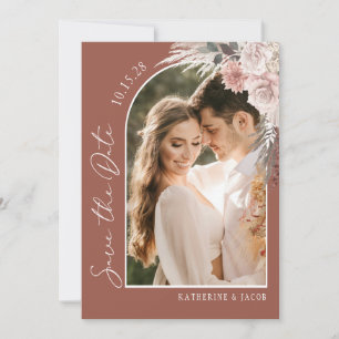 Save The Date Mariage photo Boho Terracotta