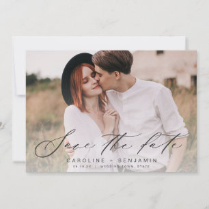 Save The Date Mariage photo calligraphie moderne enregistrer la 