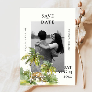 Save The Date Mariage photo de destination tropicale