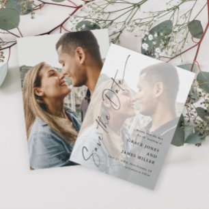 Save The Date Mariage photo de script élégant moderne