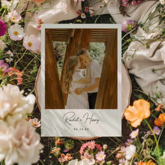 Save The Date Mariage photo de script minimaliste