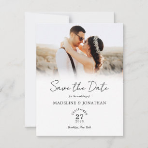 Save The Date Mariage photo de script moderne simple