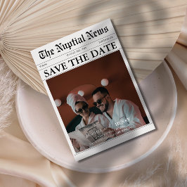 Save The Date Mariage photo de style fun et vintage moderne sur 